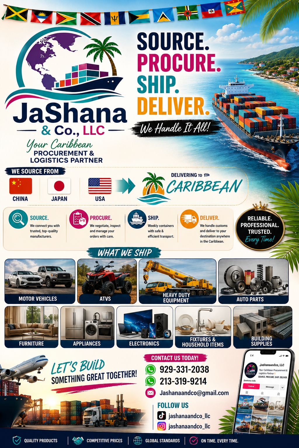 JaShana and Co Caribbean procurement and logistics services
